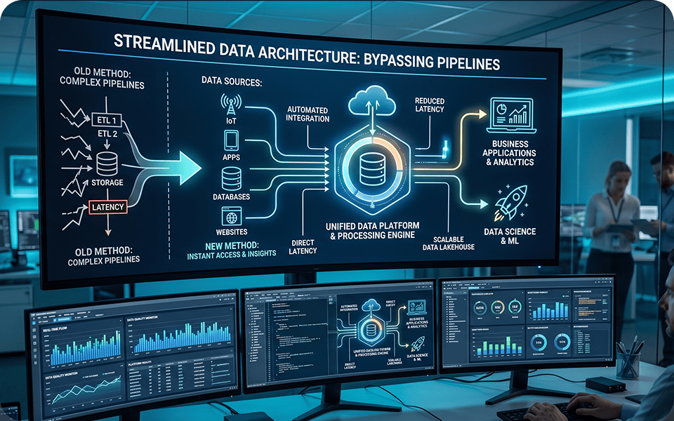 Asset-light data flow diagram